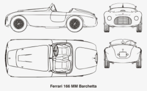 Ferrari Car Old Vintage Oldtimer Transport - Ferrari 166 Barchetta Drawings