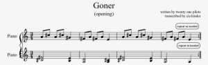 Goner Sheet Music Composed By Written By Twenty One - Sheet Music