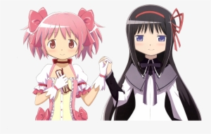 Puella Magi Madoka Magica Madoka And Homura Pose2 - Madoka Magica Madoka And Homura