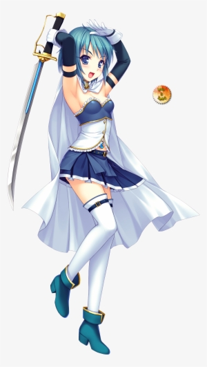 Render Madoka Magica Renders Puella Magi Madoka Magica - Madoka Magica Sayaka Png