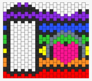 Heart Headphones With Rainbow Background Ipod Touch - Beaded Lighter Cases Patterns