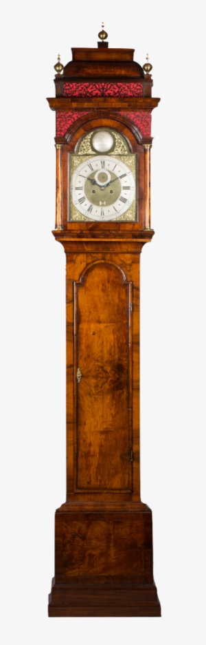 1extremely Impressive London Walnut Longcase Clock - Caddy Top Longcase Clock