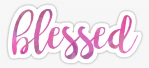 'blessed' Sticker By Bethel Store - Grateful And Blessed, Framed Decor