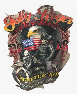 Bike Week T Shirt Jolly Roger Official - Dragon