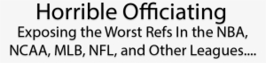 Horrible Officiating - All Up In My Feelings