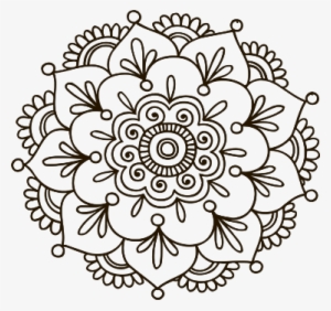 Vinilo Decorativo Flor De Loto Hindú - Simple Mandala Flower