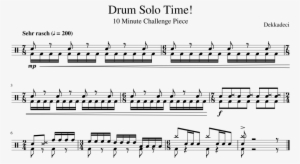 Drum Solo Time Sheet Music Composed By Dekkadeci 1 - Sheet Music