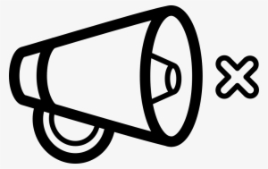 Mute Interface Symbol Outline Of A Speaker With A Small - Symbol