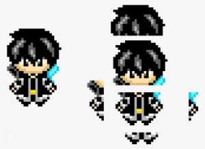 Kirito Pixel Art - Minecraft