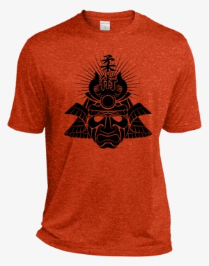 Samurai Helmet With Jiujitsu Kanji Moisture Wicking - Samurai Helmet Tshirt