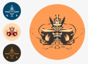 Samurai Seal Print Mask Stencil T-shirt Sk - Samurai Seal