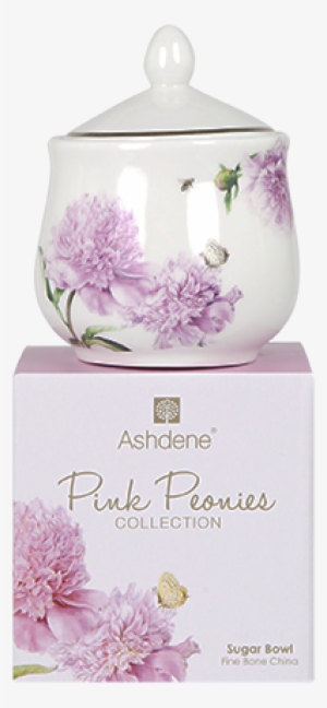 Ashdene Sugar Bowl Pink Peonies - Ashdene Pink Peonies Sugar Bowl W/ Lid