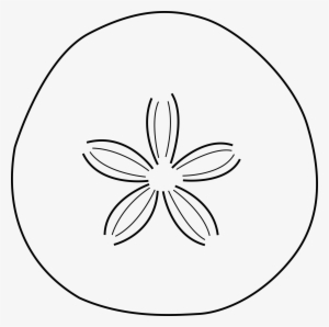 Sand Dollar Outline Clip Art At Clker - Sand Dollar Clip Art Black And White
