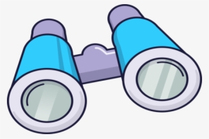 Cartoon Binoculars Purple User Medium - Clip Art