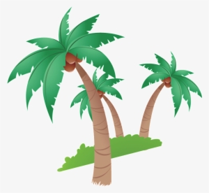 Coconut Tree Cartoon Beautiful Illustration - Coconut Tree Clip Art
