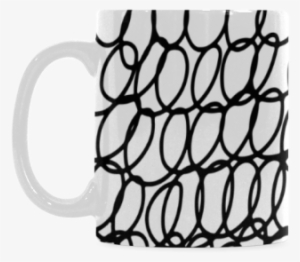 Doodle Circles White Mug - Mug