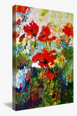 "red Poppies Provencale Oil Painting By Ginette"
