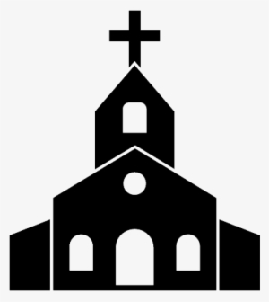 Catholic Church Icon - Church Clipart Black And White
