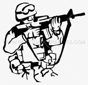 American Soldier Drawing At Getdrawings - Black And White Soldier