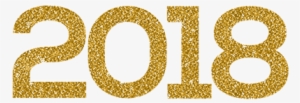 Happy New Year 2018 Sparkling Gold - Signage