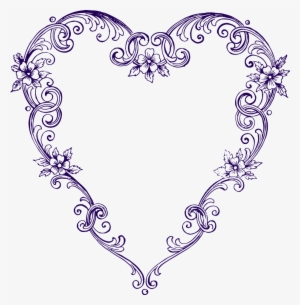 Victorian Hearts & Flowers Digital - Fancy Hearts Clipart
