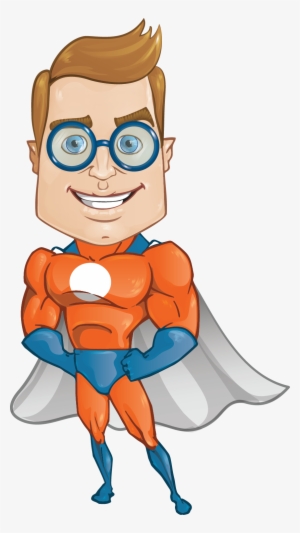 Superhero Free To Use Clipart - Superhero With Glasses Cartoon
