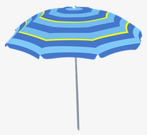 Large Umbrella Beach Sun Summer Sheltering - Beach Umbrella Clip Art