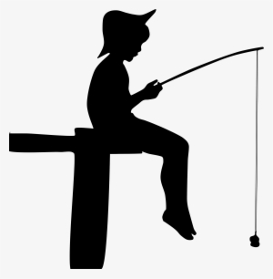 Fisherman Silhouette Png - Silhouette Of Boy Fishing