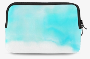 Turquoise Bright Watercolor Abstract Ipad Mini - Coin Purse
