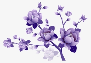 Purple Flowers Transparent Background
