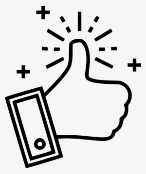 Png File - Facebook Like Vector Black