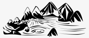River Vector Black And White - Rivers Clipart Black And White
