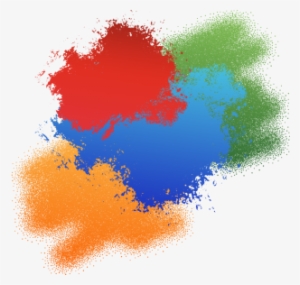 Colorful Spray Splash Splatter, Colorful, Spray, Splashes - Psd