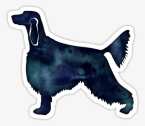 Irish Setter Dog Breed Black Watercolor Silhouette - Gordon Setter Silhouette