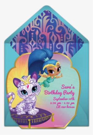 Customizable, Free Shimmer And Shine Nahal Online Invitations - Shimmer And Shine Coloring Book (each)