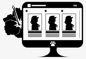 Fursona Icon Featured In Social Media Icon - Silhouette