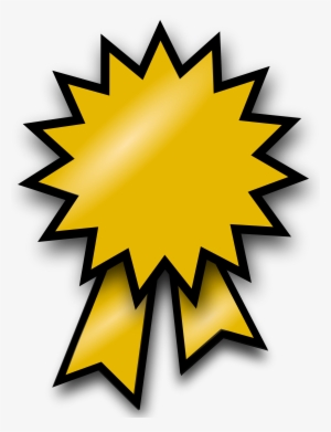 Ribbon Svg Gold - Gold Medal Ribbon Transparent