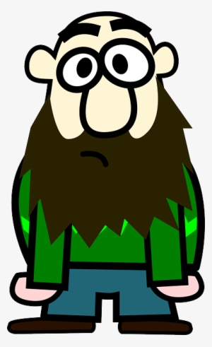 Small - Man With A Beard Cartoon