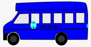 Children On A School Bus Free Clipart Vector - Blue School Bus Clipart