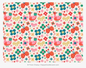 Flowers And Birds Pattern © Flora Chang