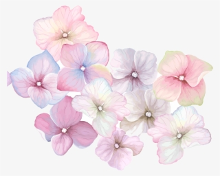 Ftestickers Flowers Watercolor Pink Purple - Watercolor Painting