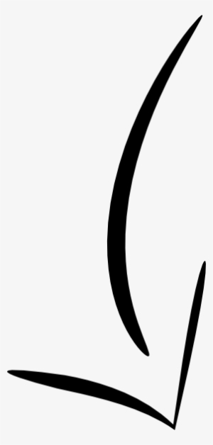 Black Arrow Curved Clip Art - Curved Arrow Transparent Background