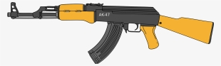 Ak-47 Firearm Assault Rifle Pistol - Ak 47 Clipart Png