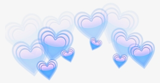 Edit Overlay Corazones Report - Blue Heart Crown Png