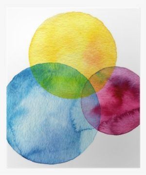 Abstract Watercolor Circle Painted Background Poster - Watercolor Circle No Background