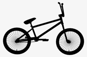 Black Bmx Bicycle Clipart Png - Bmx Bikes