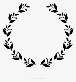 Laurel Wreath Coloring Page - View Master Disc