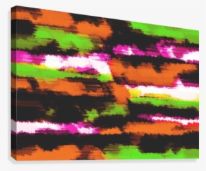 Orange Black Pink Green Grunge Painting Texture Abstract - Painting