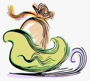 Santa's Sleigh With Toys Royalty Free Vector Clip Art