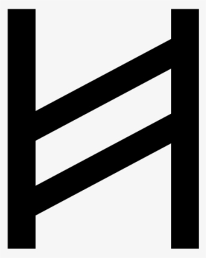 Greek Eta Diagonal 2 Bars - Typeface